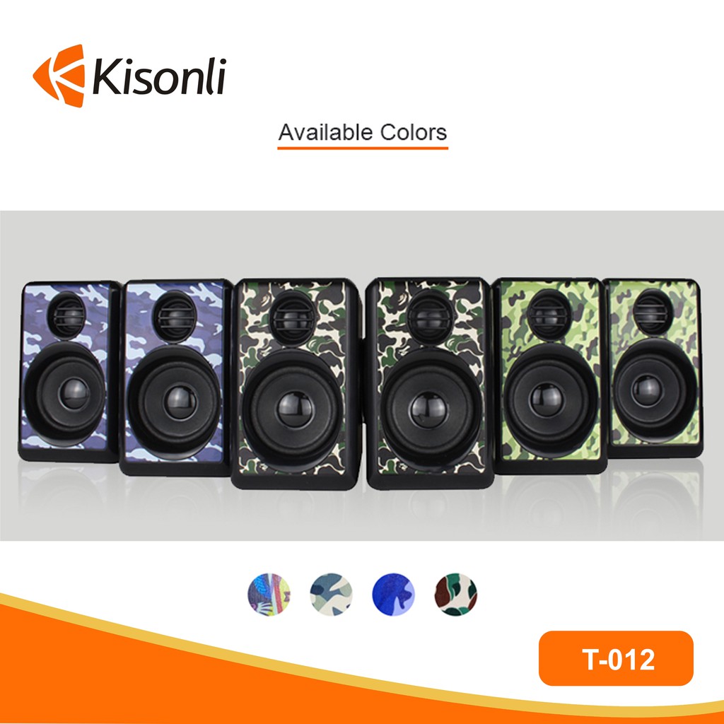 Loa vi tính 2.0 Kisonli T-012 với 4 loa bass âm thanh nghe hay