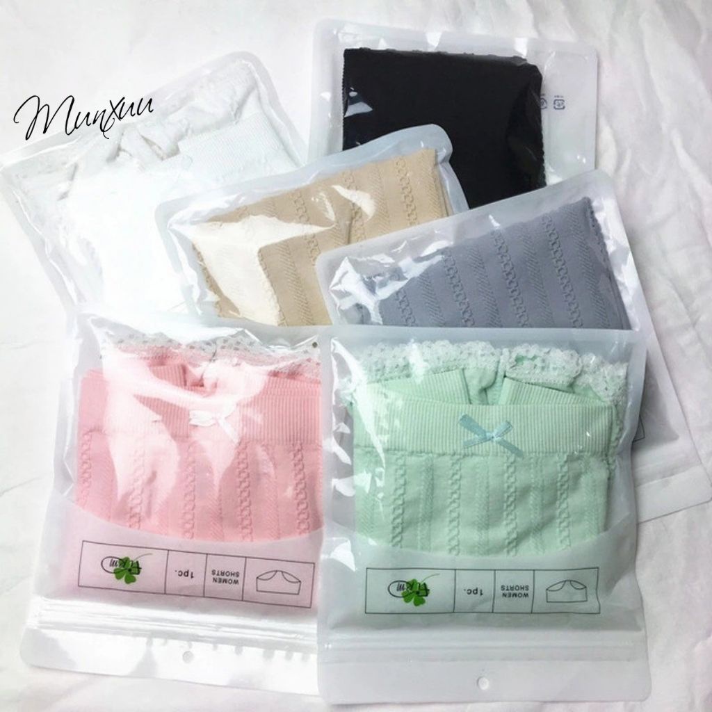 Quần mặc váy bảo hộ chất Cotton phối ren mềm mại co dãn - MUNXUU QV01 | BigBuy360 - bigbuy360.vn