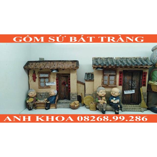 (Chọn mẫu) Bộ tượng ông bà tôi - Gốm sứ Bát Tràng Anh Khoa