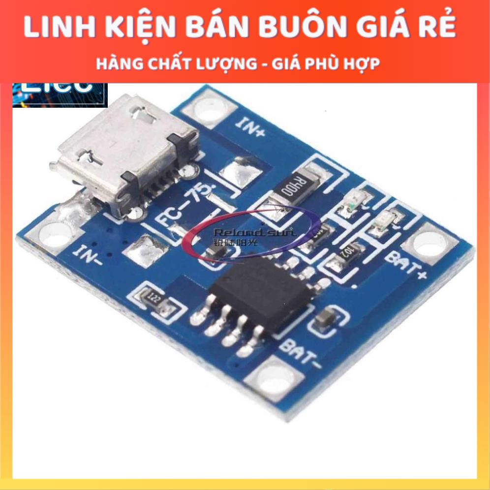 mạch Sạc Pin Lithium 5v 1a 18650 Tp4056 Với Đầu Cắm Type-C / Micro Usb