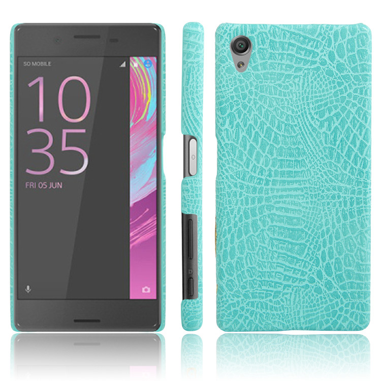 Ốp điện thoại PC cứng da PU giả vân cá sấu cho Sony Xperia X F5121 Dual F5122