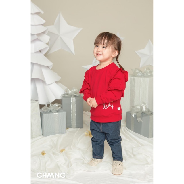 Áo bé gái Chaang họa tiết bèo tay size từ 1-6Y