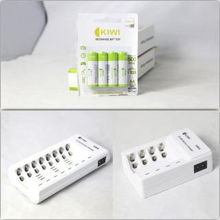 Combo Pin sạc AA vỉ 4 + Dock sạc pin 4 Kiwi chính hãng kiwi phân phối