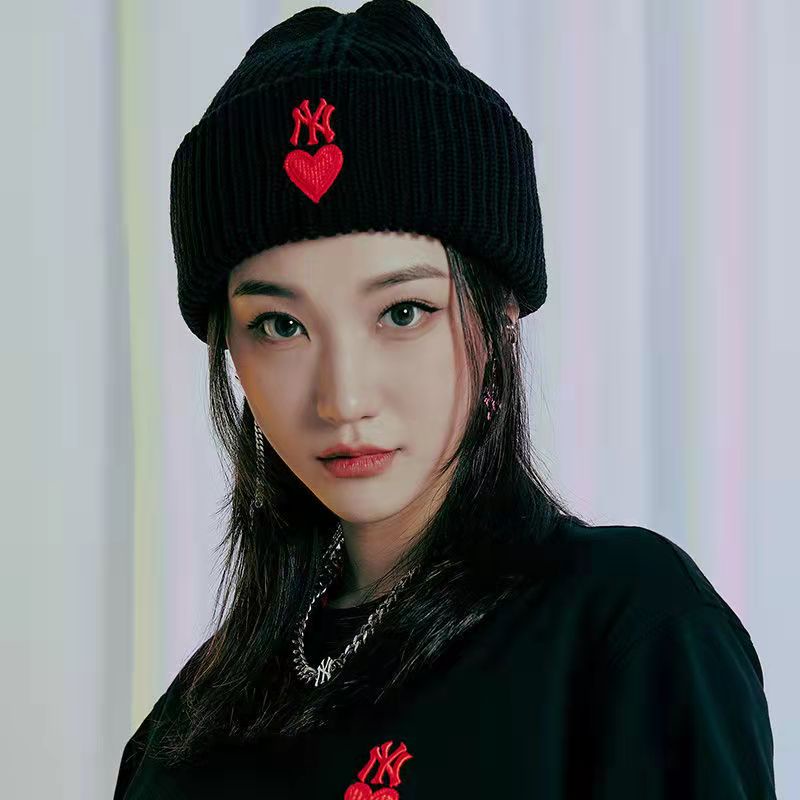 Mũ Len Beanie Thêu Hình Trái Tim ny mlb Thời Trang