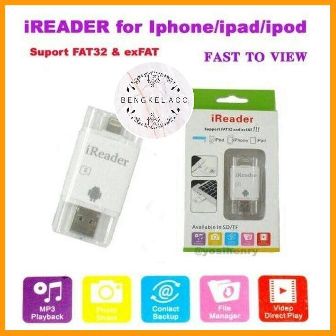 Đầu Đọc Thẻ Nhớ Micro Sd / Lightning Cho Ipod Iphone Ipad Mini