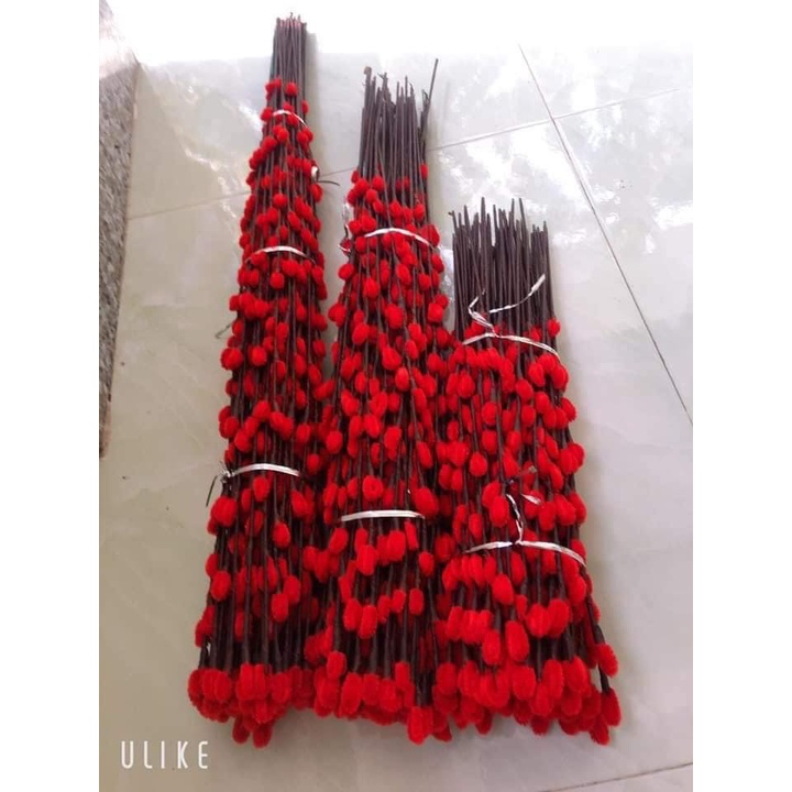 NỤ TUẦN XUÂN làm sẵn bằng kẽm nhung, hoa Handmade trang trí Tết