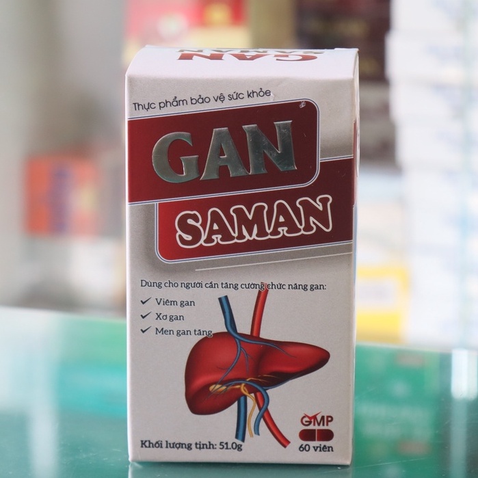 Gan Saman – Hỗ trợ tăng cường chức năng gan, bảo vệ gan, tăng cường giải độc gan (Hộp 1 lọ 60 viên)