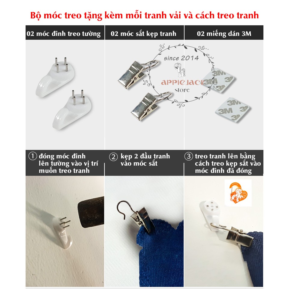 Tranh vải decor Giáng sinh 2020 -