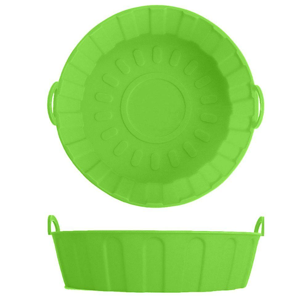 Giỏ Silicone Tròn Mềm Tái Sử Dụng Đựng Bánh Pizza Tiện Lợi