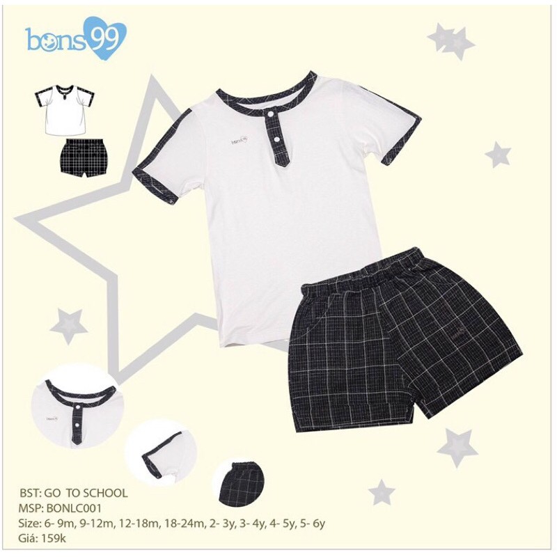 Bộ BONS kiểu cách siêu dễ thương cho bé