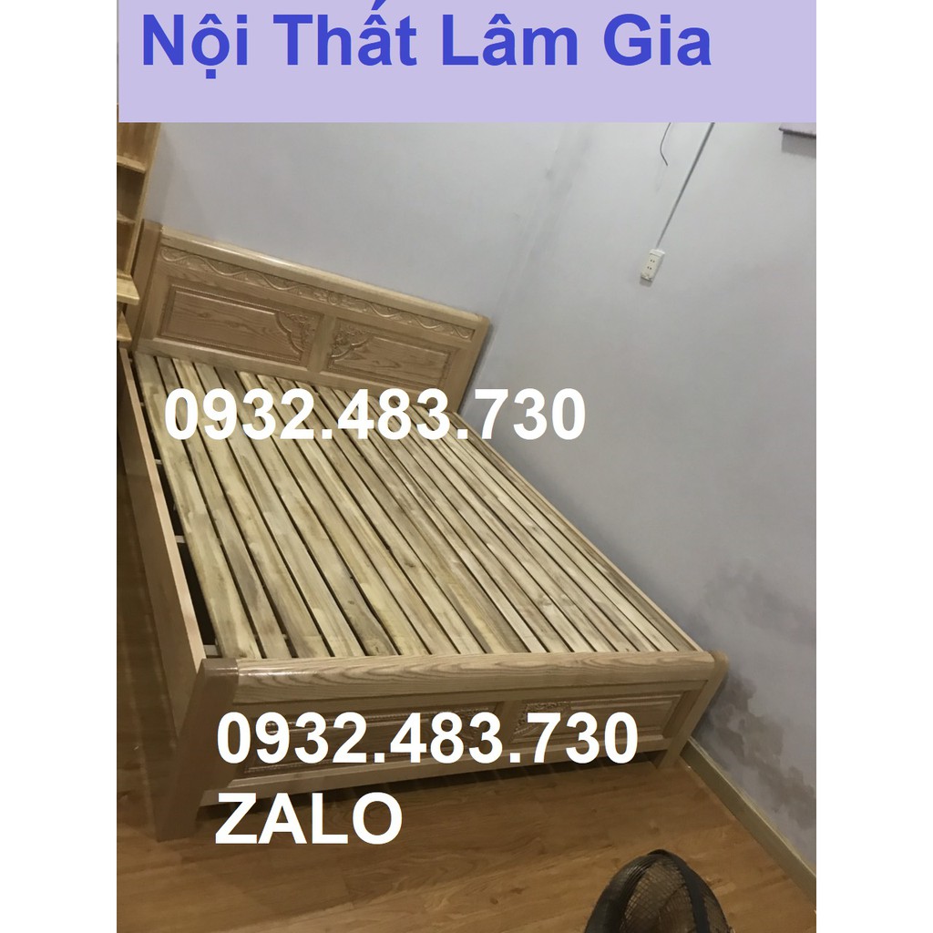 Giường ngủ gỗ sồi nga 1m6x2m (freeship)