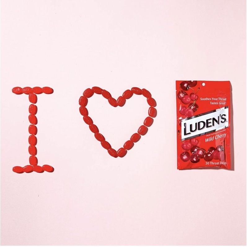 Kẹo ho Luden's Throat Drops Wild Cherry, 30 ct-Mỹ