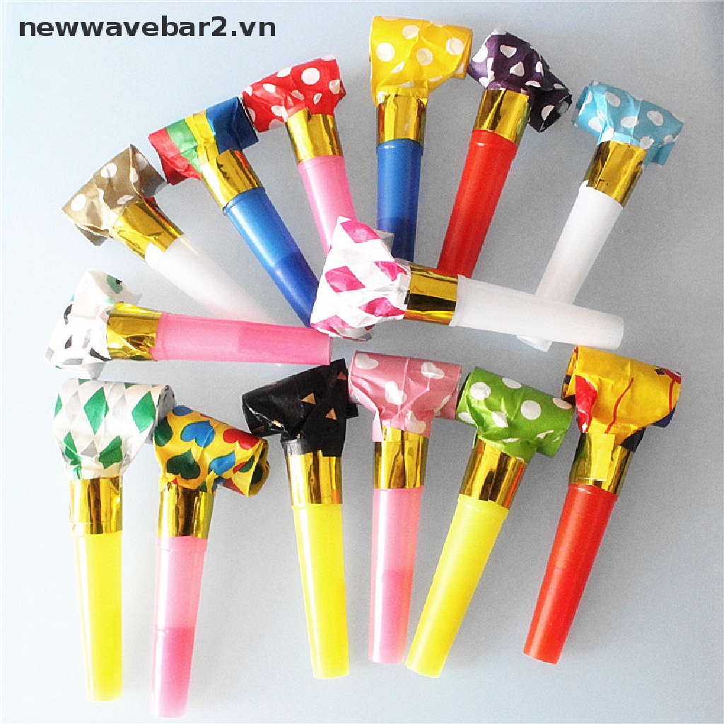 Set 10 Còi Thổi Nhiều Màu Trang Trí Tiệc Sinh Nhật / Tiệc Tùng Cho Bé
