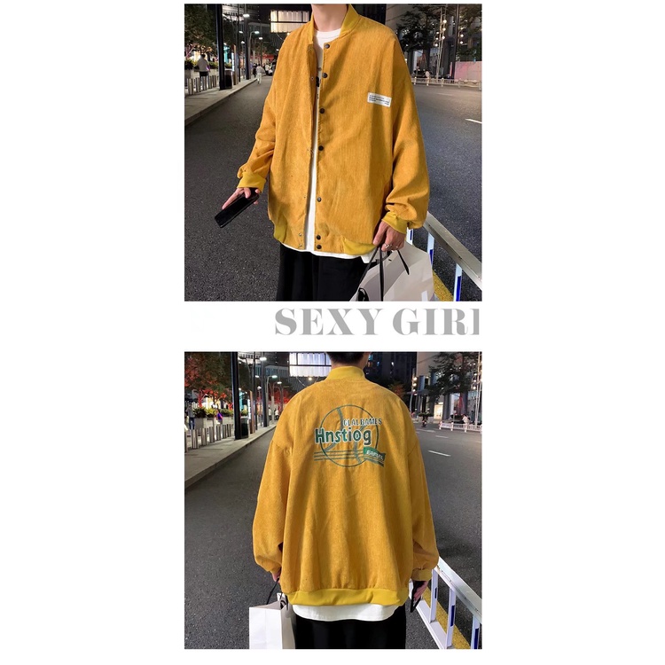 Áo Khoác Bóng Chày Vải Nhung Thêu Họa Tiết Phong Cách Âu Mỹ Thời Trang Cho Nam