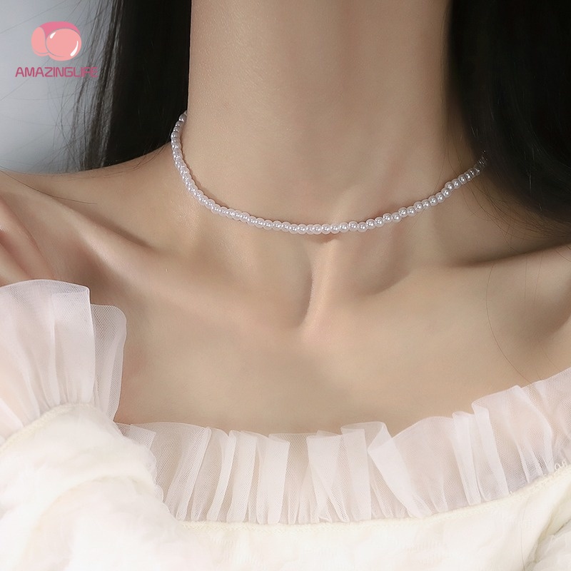 Vòng Cổ Chuỗi Hạt Ngọc Trai Nhân Tạo Sang Trọng Cho Nữ
