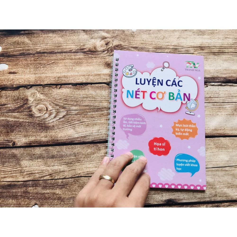 Combo Giá Sỉ 3 Cuốn Luyện Viết Chữ Đẹp Tặng Kèm 2 Bút 8 ngòi 2 Cá Heo Định Hình_Luyện viết Thanh Nga giá rẻ