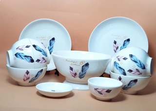 SET BÁT Đĩa  BÁT TRÀNG-11 món