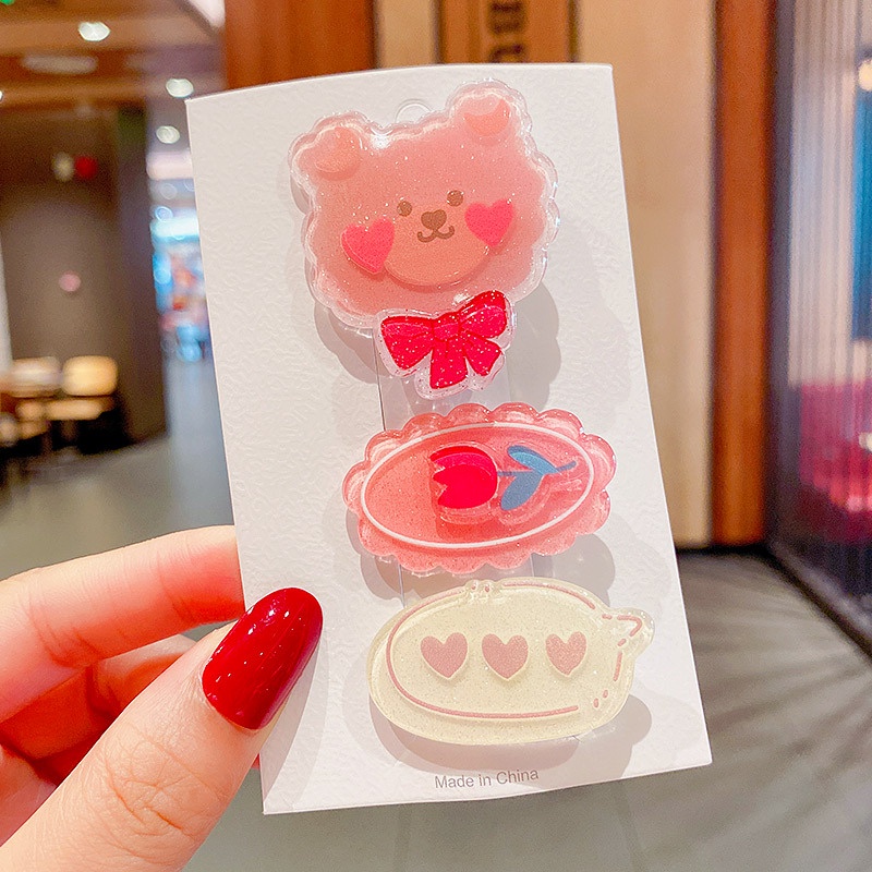 Kẹp Tóc Bb 2021 Họa Tiết Hoạt Hình Dễ Thương Cho Bé Gái Mới