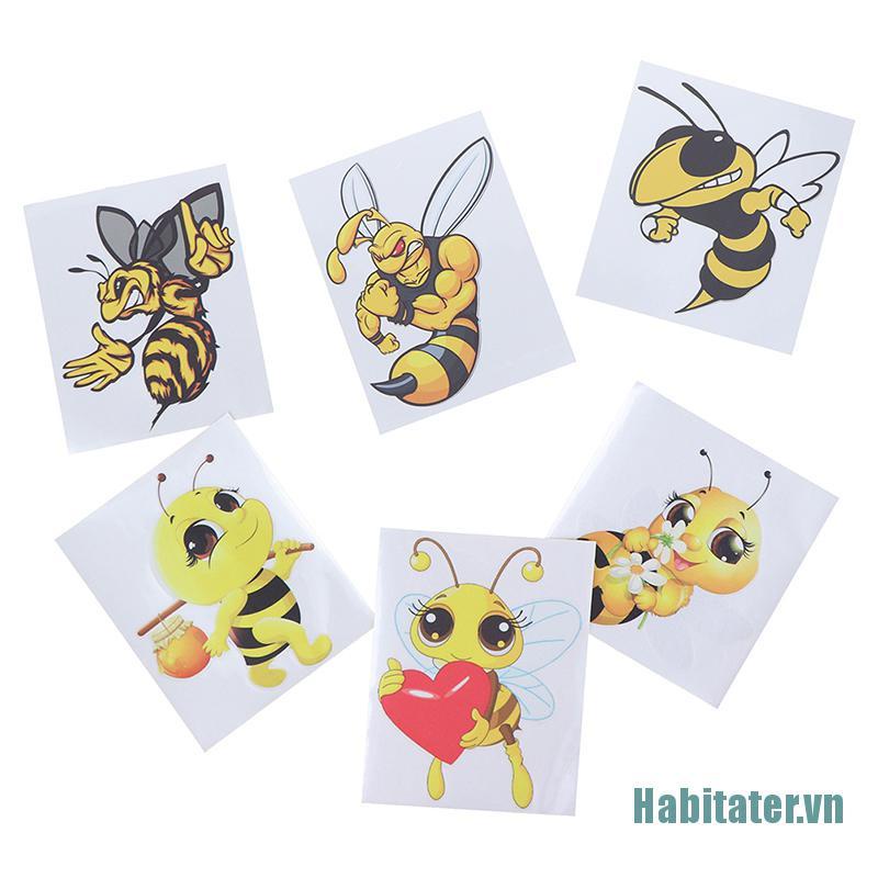 【Habitater】1Pc Lovely Little Bee PVC Car Sticker Auto Decor Waterproof Vinyl Decals