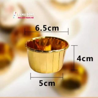 Lốc 100c Cupcake Giấy Xếp Vàng Bạc Đáy 5cm