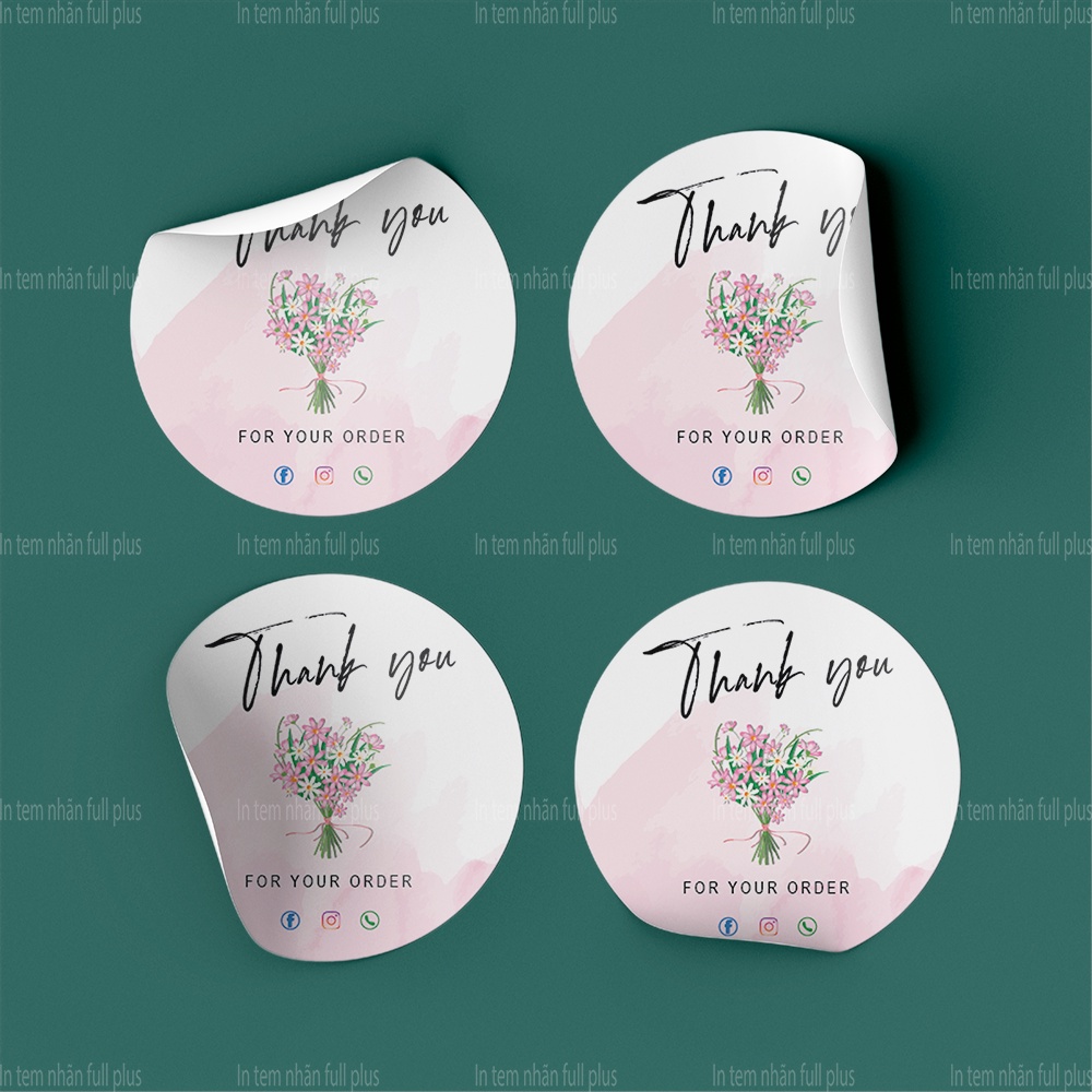 [MÃ HOT] Combo 200 tem Thank You, Tem dán cám ơn