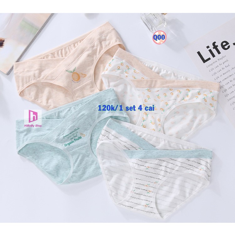 [Mã WA23150 giảm 20K đơn 150K] Combo 4 Quần lót Cotton cao cấp (V)