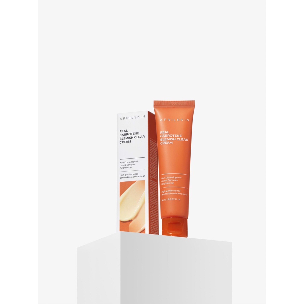 Kem Dưỡng Cà Rốt Làm Sạch Mụn, Sáng Da Aprilskin Real Carrotene Blemish Clear Cream 60ml