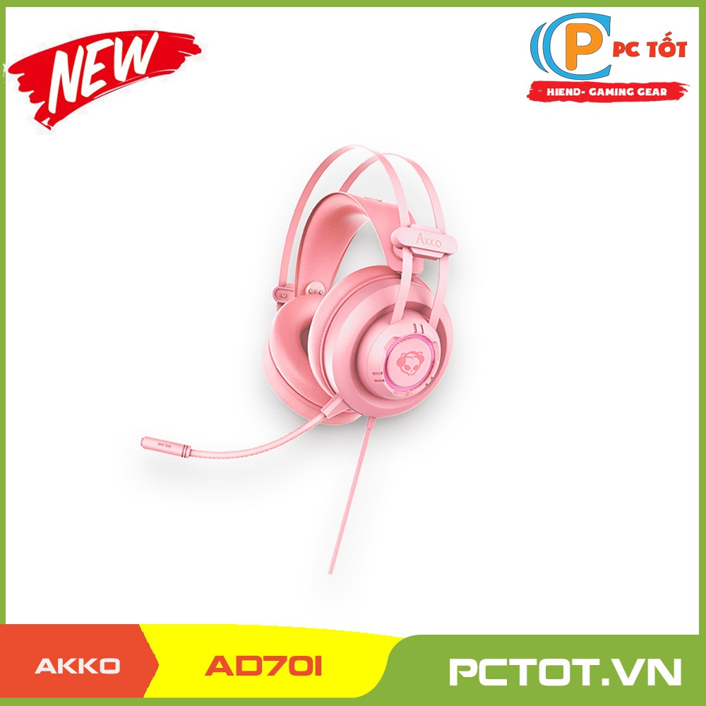 Tai nghe chơi game AKKO AD701 Pink - Giả lập 7.1
