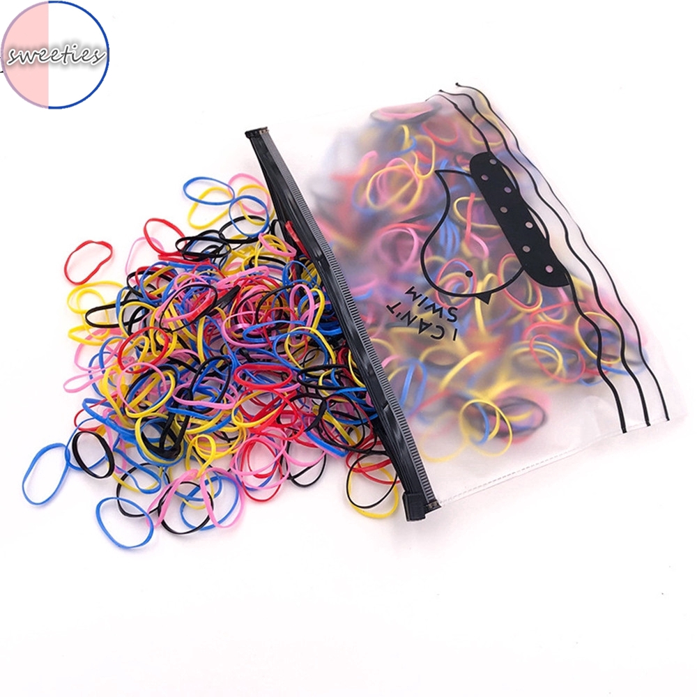 Bộ 2500 dây thun cột tóc thiết kế nhiều màu sắc độc đáo