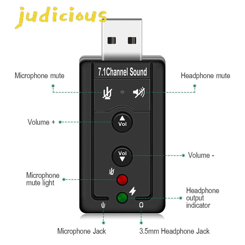 Usb Âm Thanh 7.1 Kèm Giắc Cắm 3.5mm | BigBuy360 - bigbuy360.vn