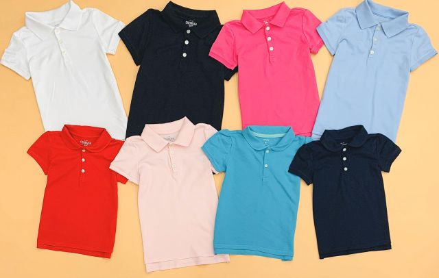 Áo thun có cổ bé gái hàng dư xịn