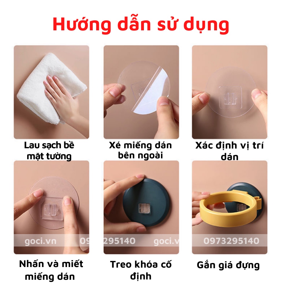 Giá để máy sấy tóc dán dính tường không đóng đinh không khoan đục tường gia dụng tiện ích