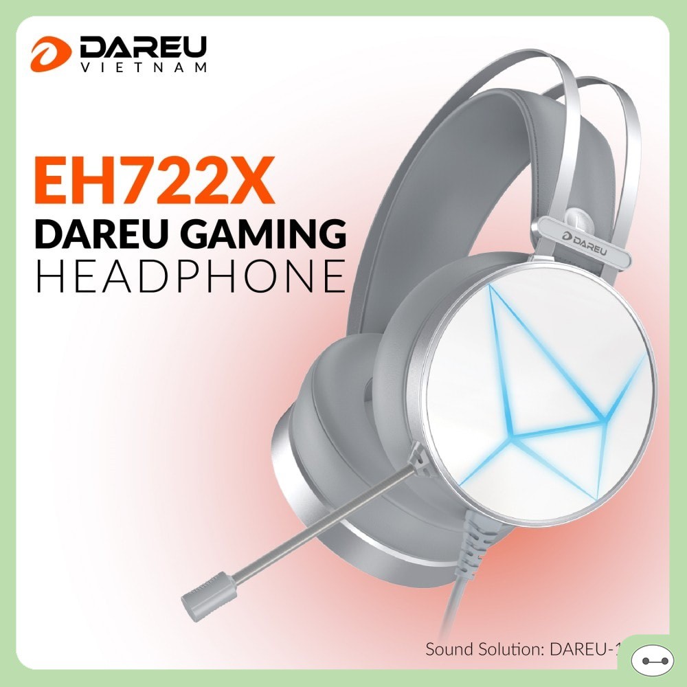 [Mã 66ELHASALE hoàn 7% đơn 500K] TAI NGHE DAREU EH722X / EH722S 7.1 LED RGB