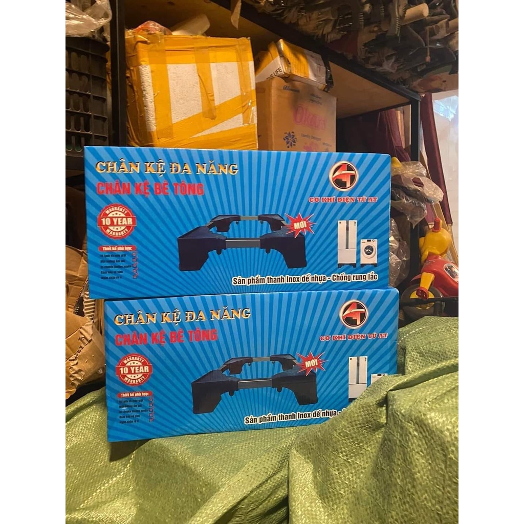 Kệ Máy Giặt - Chân Kê Tủ Lạnh Máy Giặt Đa Năng Chống Rung, Điều Chỉnh Được Kích Thước Cho Máy Giặt Cửa Ngang, Cửa Trên