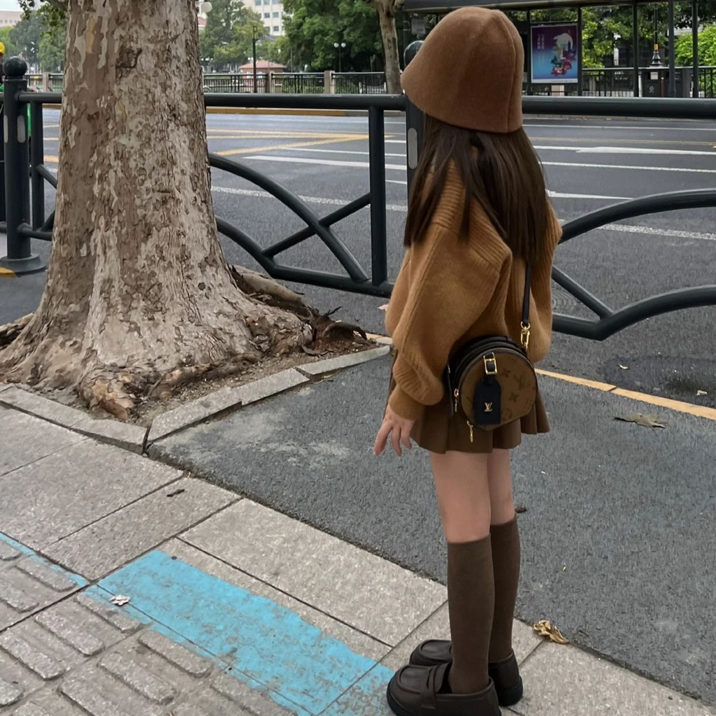 Bộ Áo Cardigan Kèm Chân Váy Phong Cách Hàn Quốc Thời Trang Mùa Thu Mới Cho Bé Gái