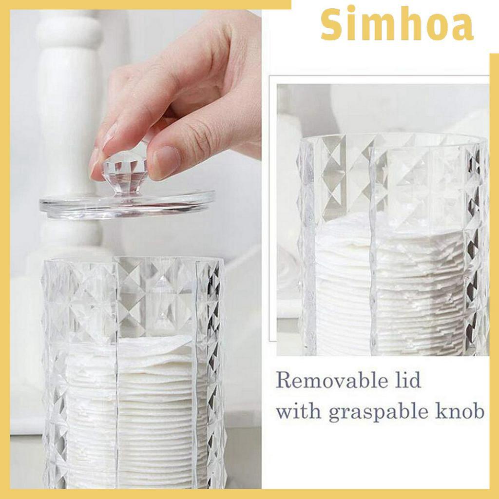 [Hàng mới về] Hộp Đựng Bông Tẩy Trang Chất Liệu Acrylic Trong Suốt Chất Lượng Cao