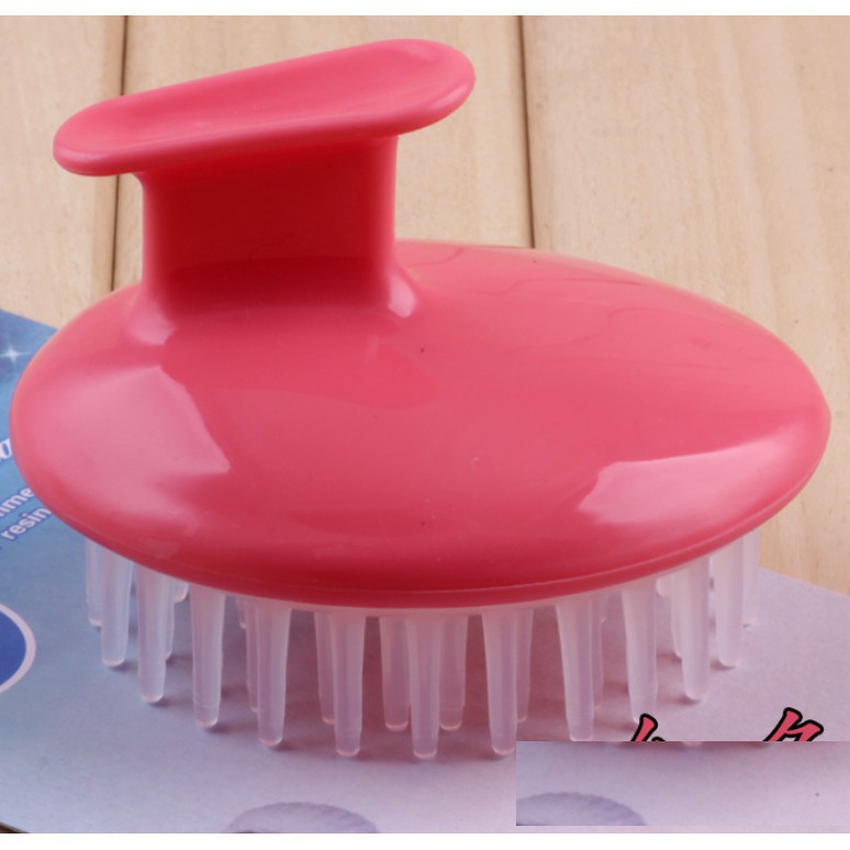 Lược gội đầu và massage da đầu, lược silicon mềm êm KT: 8.5x7.5cm