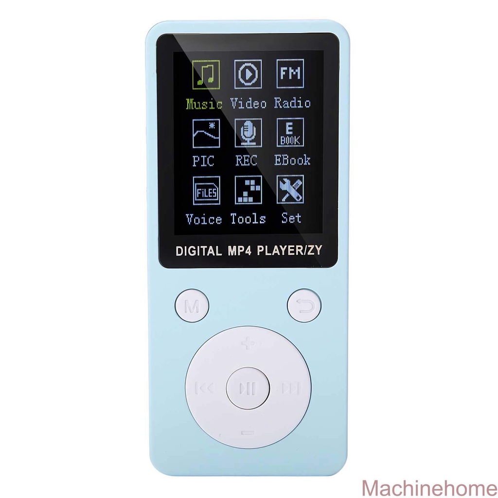 MP4 Player Portable Digital Screen Music Player with Earphones Supporting Music Video Radio Recording E-Book for Home