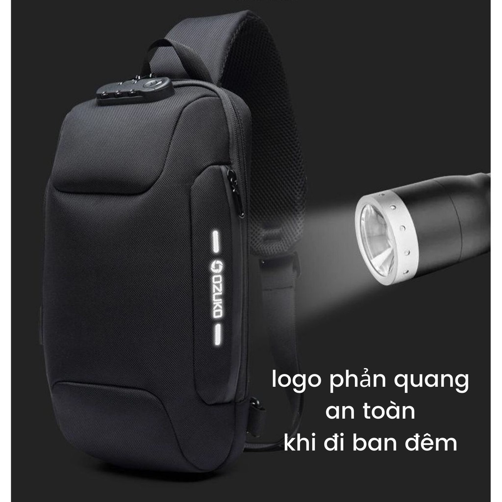 (Chính hãng) Túi đeo chéo nam Ozuko chính hãng chống nước siêu bền - bảo hành 12 tháng | BigBuy360 - bigbuy360.vn