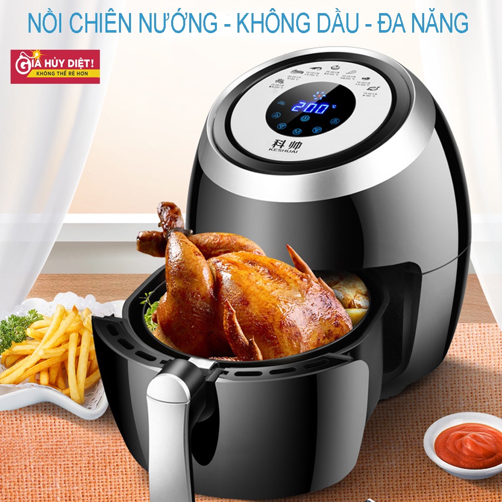 Nồi chiên không dầu  Cảm Ứng - Công Suất Lớn Đa Chức Năng - Món ngon tốt cho sức khỏe