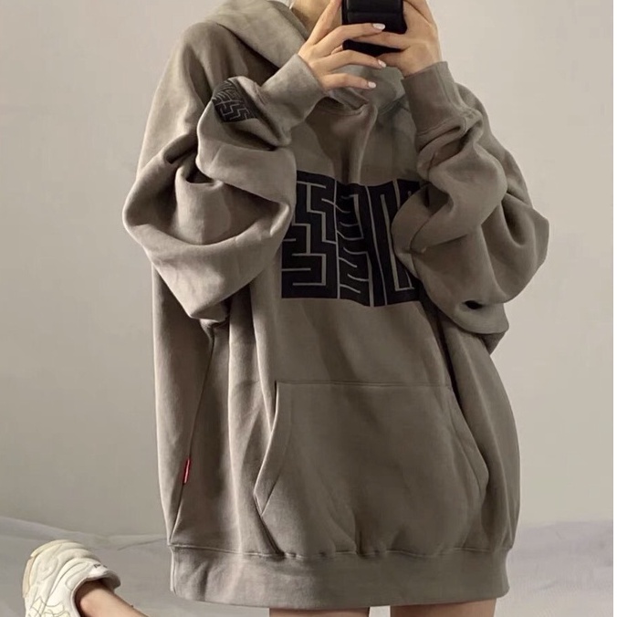 Áo Nỉ Hoodie Nam Nữ Áo Nỉ Có Mũ Hoạ Tiết Mê Cung Dài Tay Freesize Unisex Form Rộng Oversize Hot Trend | BigBuy360 - bigbuy360.vn