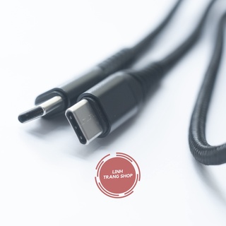 Cáp Sạc Nhanh Android PD 60W bọc dù C to C (Bảo Hành 1 Năm)