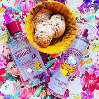 Bộ Sưu Tập Xịt thơm toàn thân Bath & Body Works mùi Candied Violet Sorbet