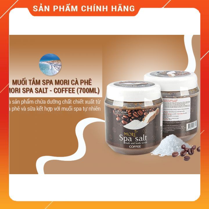 Muối tắm tẩy da chết Cafe Mori 700g/ Tẩy da chết,trắng da toàn thân Cafe Mori(Hộp to 700g)