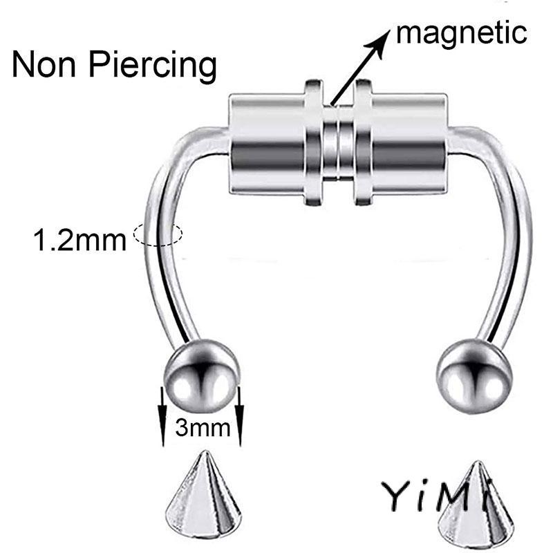 Khuyên mũi/môi hình tròn bằng thép không gỉ thiết kế đơn giản cao cấp