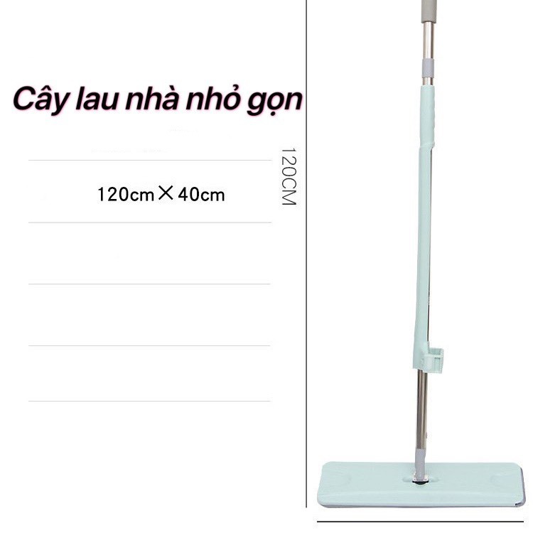 Lau nhà, cây lau nhà tiện ích đơn giản vắt tự động với đầu xoay quay gập 360 độ dễ dàng tiện ích