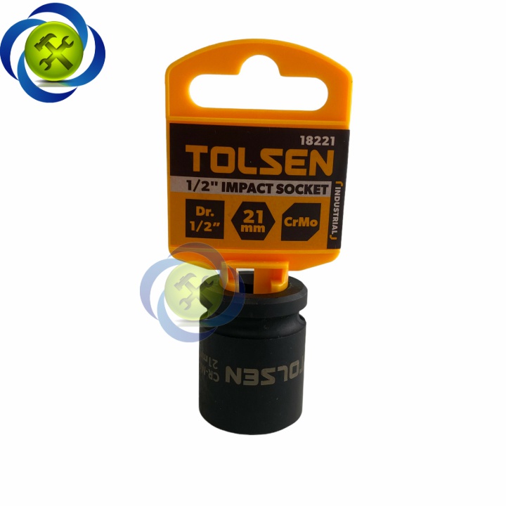 Tuýp 21mm 1/2 đen ngắn Tolsen 18221 loại 6 cạnh thép CR-MO