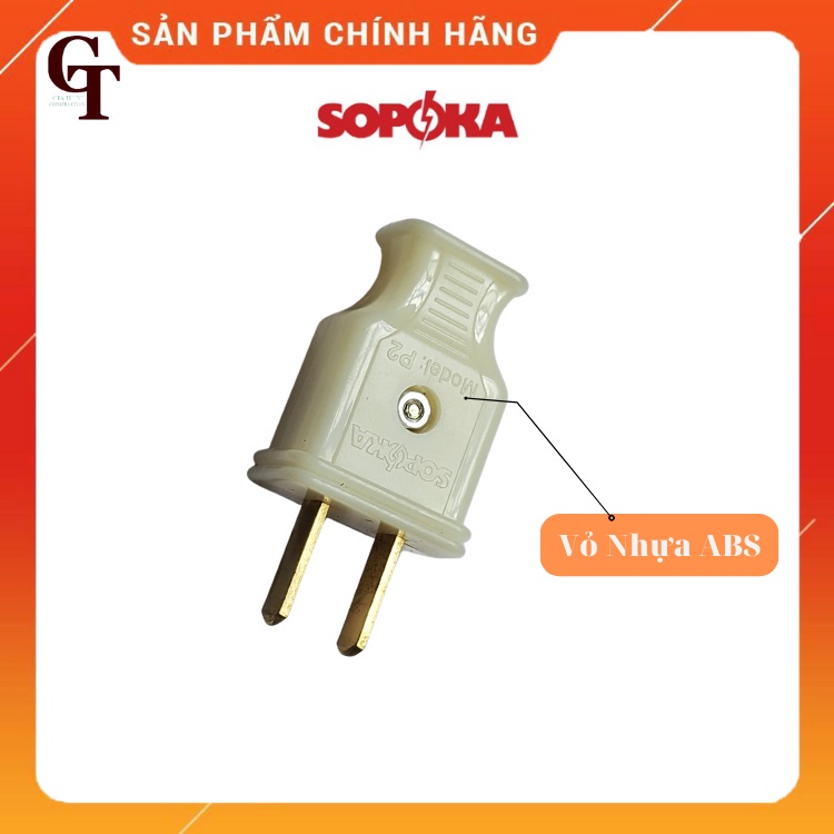 Phích Cắm Chống Vỡ SOPOKA P2 Chân Dẹt