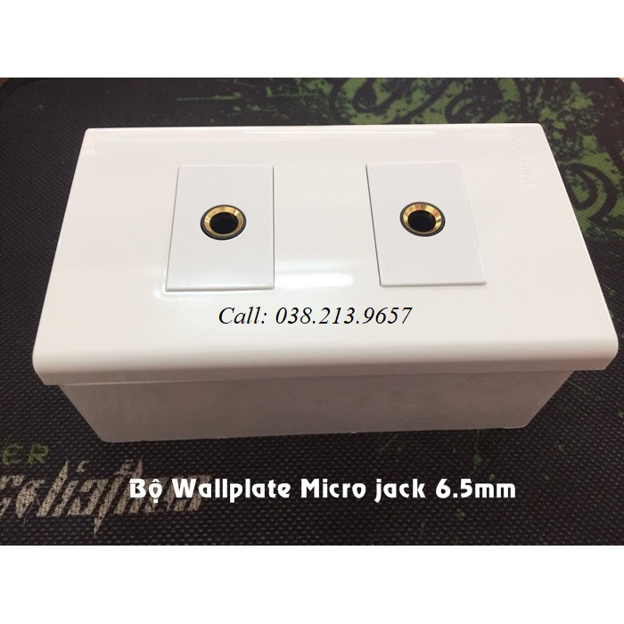 Bộ ổ cắm wallplate Micro Jack 6.6mm