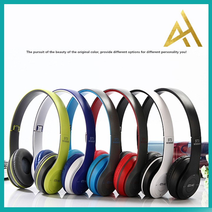 Tai Nghe Nhạc Headphone Bluetooth Chụp Tai Không Dây Có Micro ST3 - Tai Nghe Điện Thoại Blutooth Mini